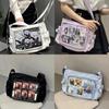 Nylon Transparent Crossbody Bag With Zipper Closure For Daily Use And School Commuting