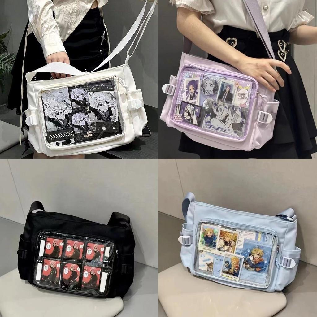 Nylon Transparent Crossbody Bag With Zipper Closure For Daily Use And School Commuting