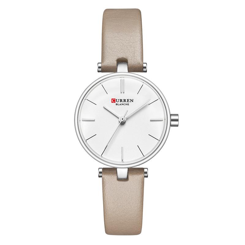 CURREN Новые лучшие женские часы, повседневные кварцевые часы, простые часы с японским механизмом и ремнем