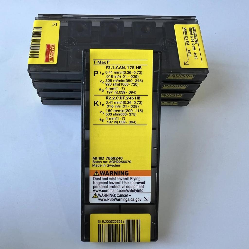 Original Sandvik / SNMG120412-PM 4415 / CNC Lathe Carbide Blade 10 PCS