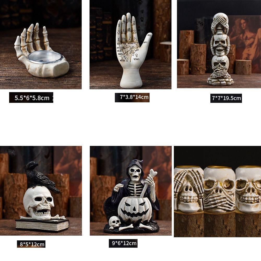 Скелет Рука Чайная свеча Хэллоуин Скелет Декор Имитация Поддельный Скелет Фестиваль Реквизит для вечеринки
