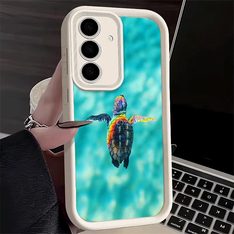 Летняя Морская Черепаха Милый Мягкий Чехол для Телефона для Samsung Galaxy S26 Ultra S25 Edge S24 S23 S22 Plus S21 S20 FE 5G Чехол Силиконовый Funda
