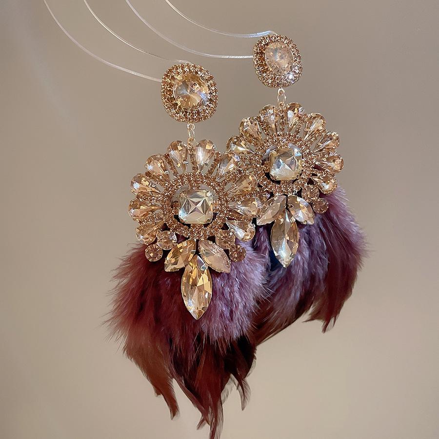 Роскошные серьги-кисточки с красными цветами: Стильные, Дорогие, Акцентные Серьги-Гвоздики для Женщин