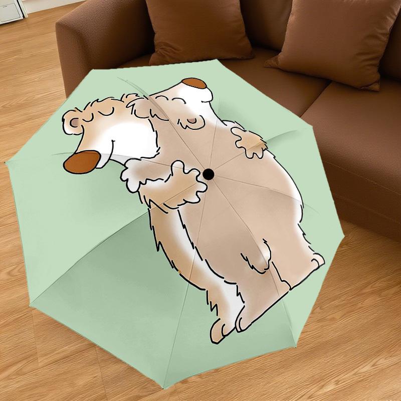1PC bear illustrationUmbrella-8-Rib Reinforced, Automatic Open, Lightweight & Durable, Cute Fashion Accessory for Outdoor-P149