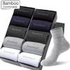 10 Pairs /Lot Bamboo Fiber Socks Men Casual Business Anti-Bacterial Breatheable Men's Crew Socks High Quality Guarantee Socks