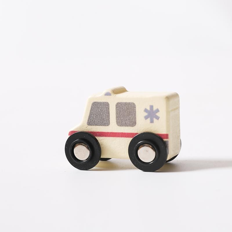 Wooden Construction Truck Toy Set Montessori Shape Matching Puzzle with 6pcs Engineering Vehicles Educational Wooden Car Toys