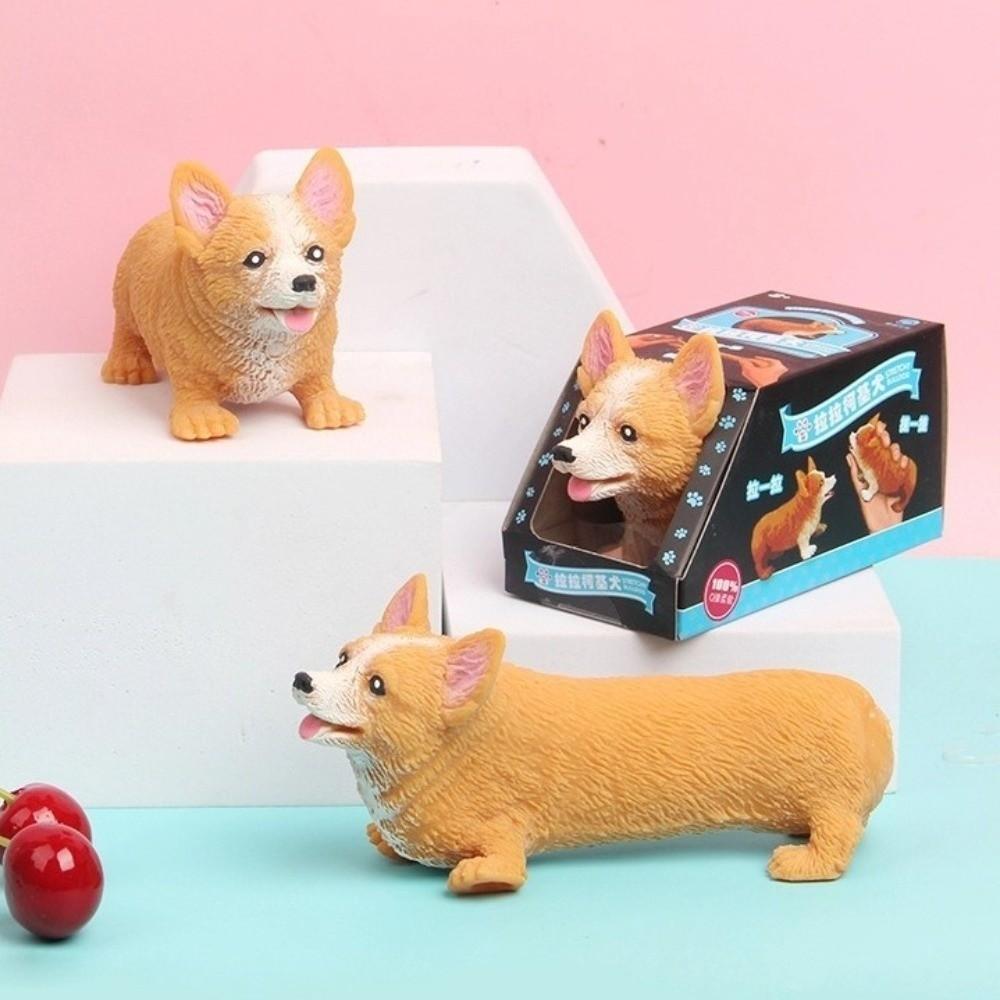 Slow Rebound Squeeze Toys Stress Relieve Corgi Dog Modeling Cute Pulling Toys Gift