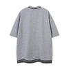 Men's Casual Short Sleeve Color Block Crew Neck T-Shirt with Embroidered Tie Design