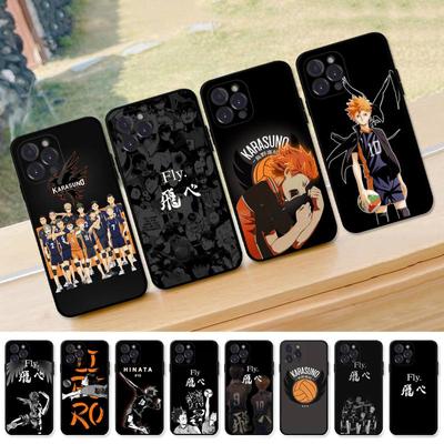 Черный чехол для телефона Haikyuu с волейболом, мягкий силиконовый чехол для iphone 14 13 12 11 Pro Mini XS MAX 8 7 6 Plus X XS XR