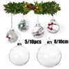 10cm Fillable Clear Plastic Christmas Baubles Perfect for DIY Ornaments