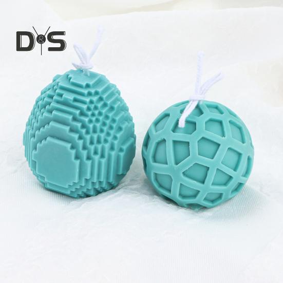 Силиконовая литейная форма с антипригарным покрытием, модная вертикальная волнистая форма, форма для литья свечей в форме яйца