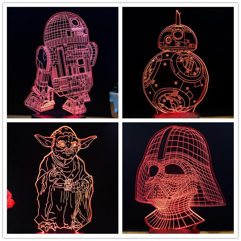 Star Wars Mini 3d Night Lamp For Kids Room And Collectors
