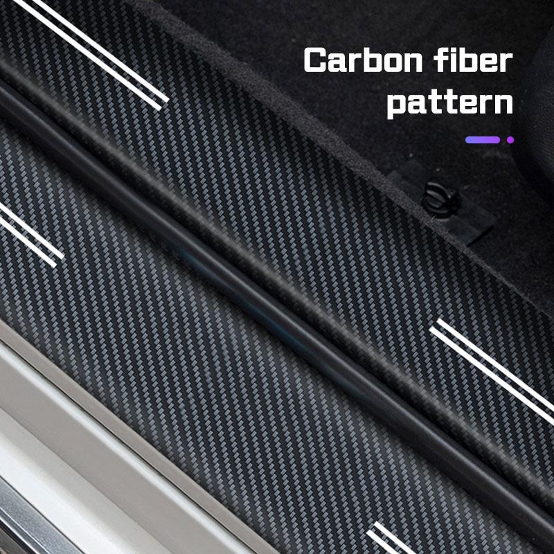 For Trumpchi GAC GS3 GS4 GS5 Coupe GA4 GS8 GM6 GM8 Car Threshold Strip Carbon Fiber Film Door Sill Stickers Auto Accessories