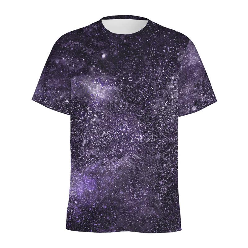 Футболка с красочным рисунком галактики и космоса для мужчин, с круглым вырезом и коротким рукавом, с принтом вселенной и звездного неба, футболки, топы, женская свободная футболка
