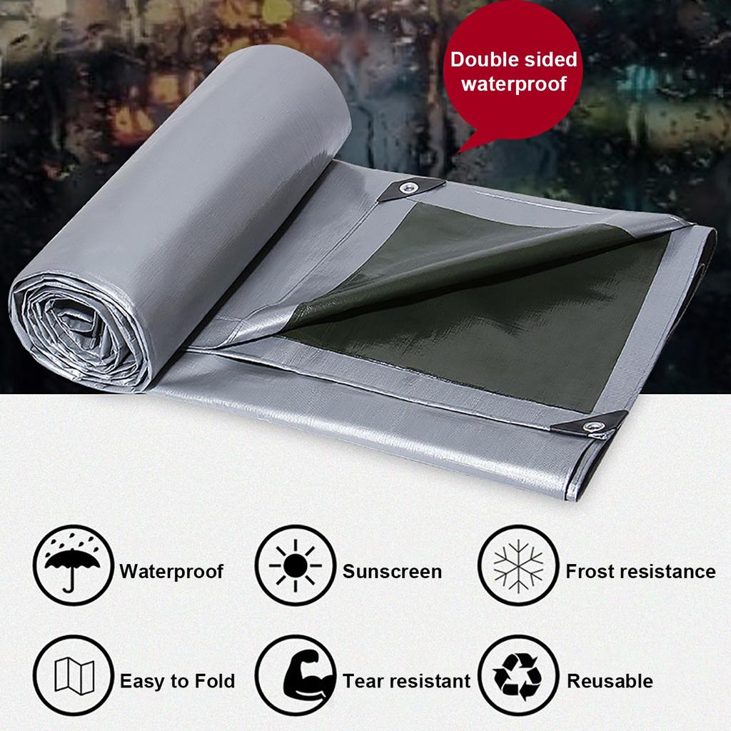 Сверхмощный усиленный брезент, водонепроницаемый полиэтиленовый брезент, наземный лист, палатка для кемпинга, лодка, автомобиль, грузовик, чехол