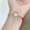 New Chinese Fengxiang Zodiac Dragon Playing Pearl Women's Red Rope Bracelet Light Luxury Couple Handstring Feel Handicraft
