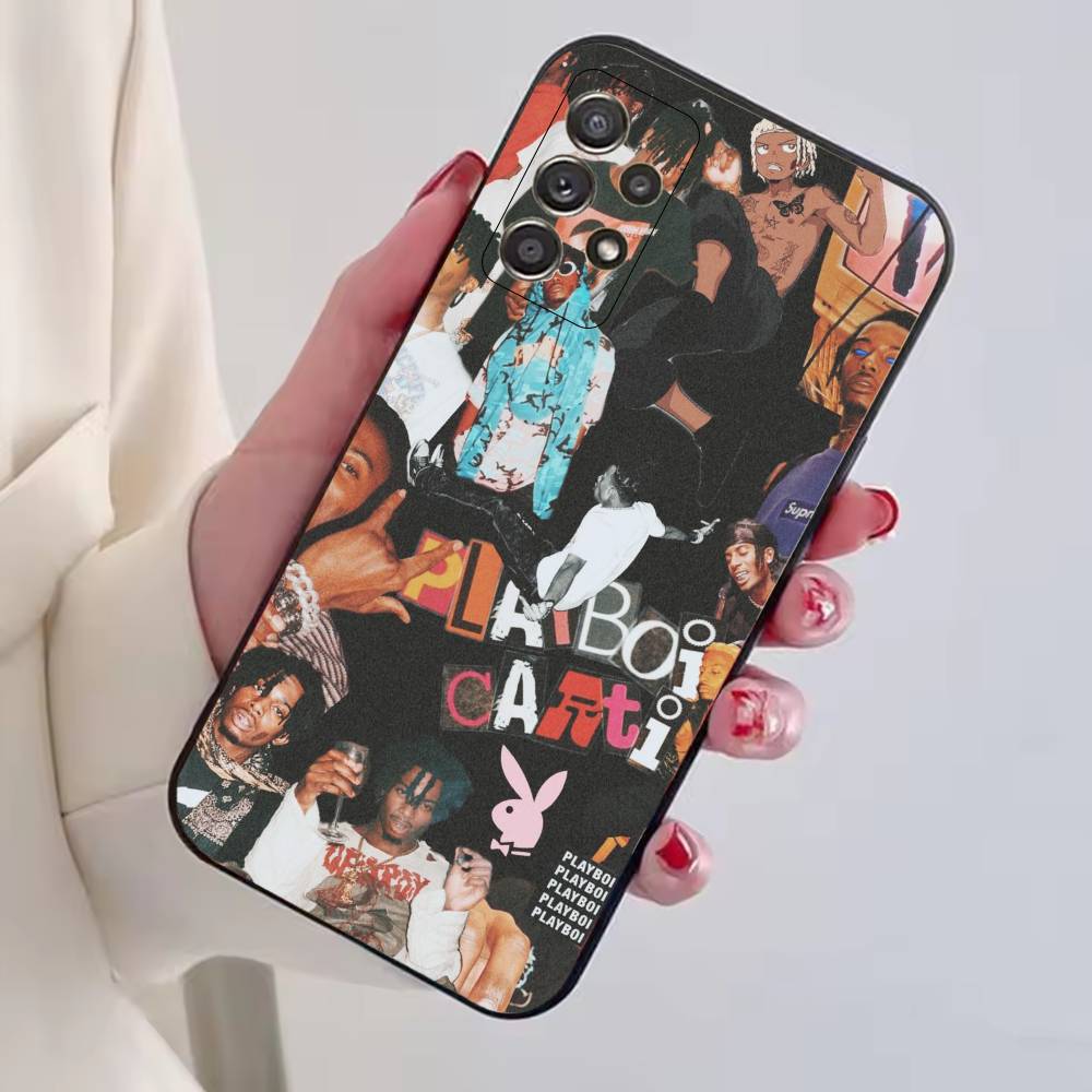 Чехол для телефона рэпера P-Playboi Carti для Samsung S25, S24, S21, S22, S23, S30, Ultra, S20, Plus, Fe, Lite, Note, 10, Черный Чехол