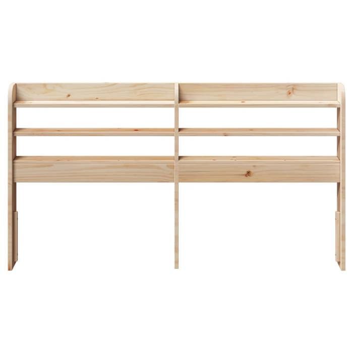 VidaXL Tête de lit avec étagères 160 cm bois massif de pin, tête de lit en bois, tête de lit avec rangement, tête de lit sur 850944