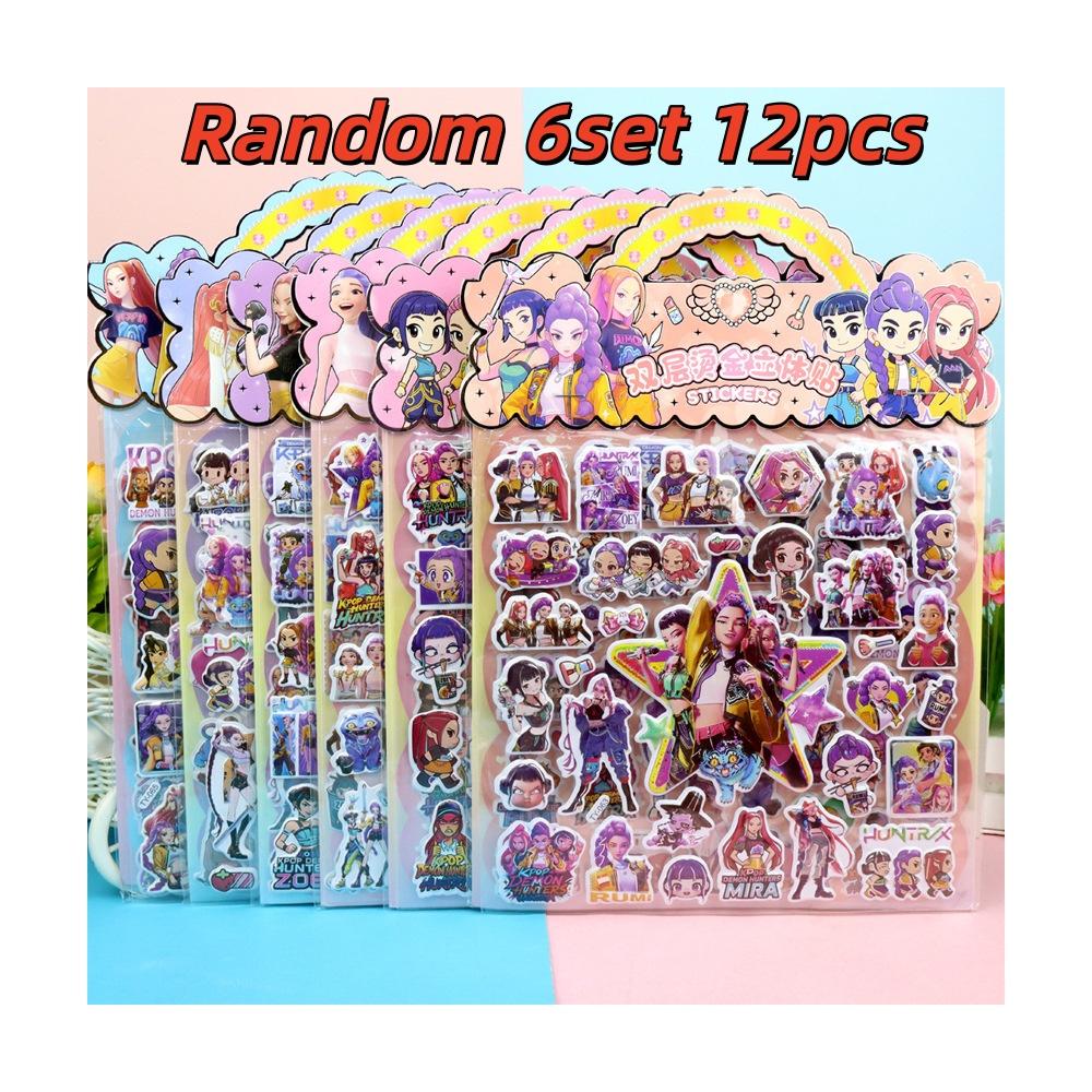 New Demon Hunters Anime Laser Cut Sticker Tiger Rumi Mira Zoey Stickers Office Stationery and School Supplies Decoration
