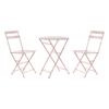 DKD Home Decor-Table Set with 2 Chairs DKD Home Decor MB-177410 Pink 60 X 60 X 75 Cm (3pcs)