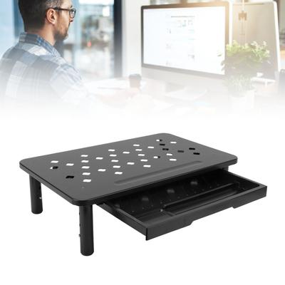 Подставка-органайзер для настольного компьютера с ящиком, вентилируемая, 3 уровня высоты, металлическая, подставка для принтера/ноутбука, полка для хранения компьютера, грузоподъемность 20 кг