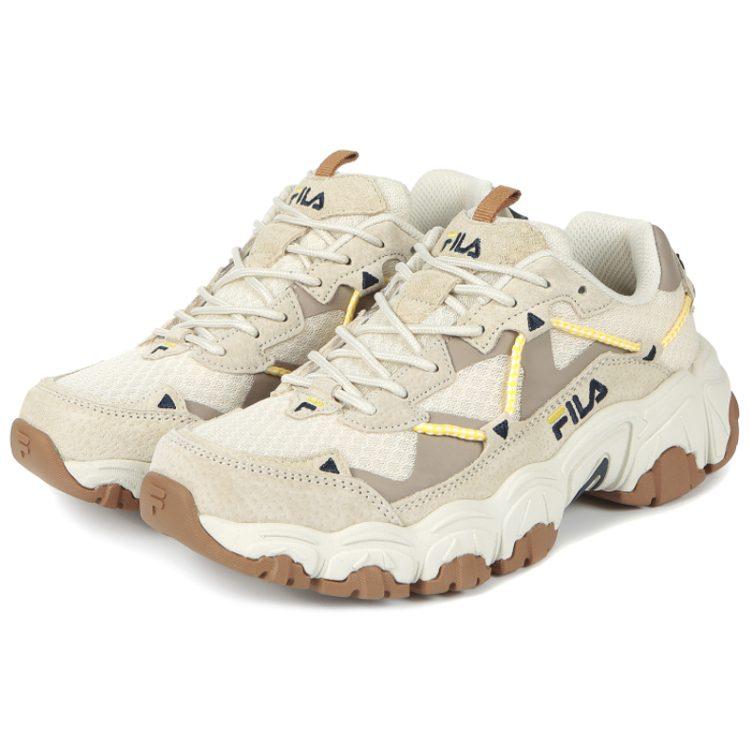 Fila Кошачья лапа 1 Текстиль, Синтетическая кожа Амортизация Дышащие Легкие Низкие Повседневная обувь Унисекс Бежевый Коричневый 1JM01248_926