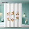 Bathroom Thickened Waterproof Curtain Mildew Proof Shower Curtain Shower Partition Curtain Shower Curtain Bathroom Curtain Free Perforation