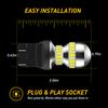 AUXITO 2Pcs 7443 W21/5W T20 LED Bulb Lights With HD Projector LENS 6000K White Red Yellow Amber 7440 For Car Reverse Tail Lamp