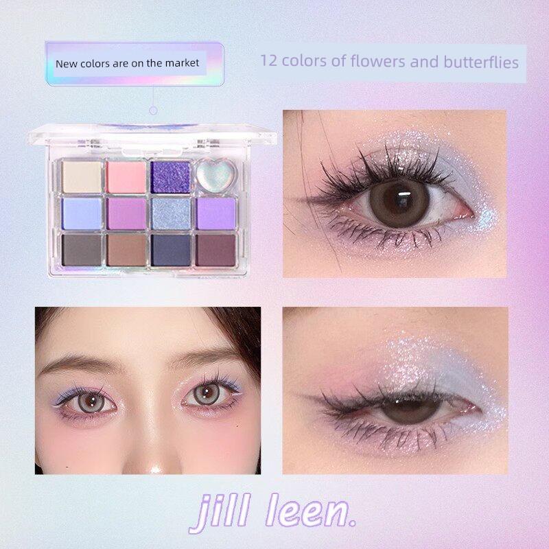 Korean-Style Cool Makeup! Jill Leen Nine-Color Chocolate Eyeshadow Low-Saturation Eyeshadow Palette Matte Contouring