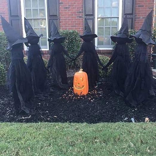 Хэллоуин Рука об руку Ведьма Дом Атмосфера Звукоизоляция Двор Украшения Светящийся реквизит Одежда