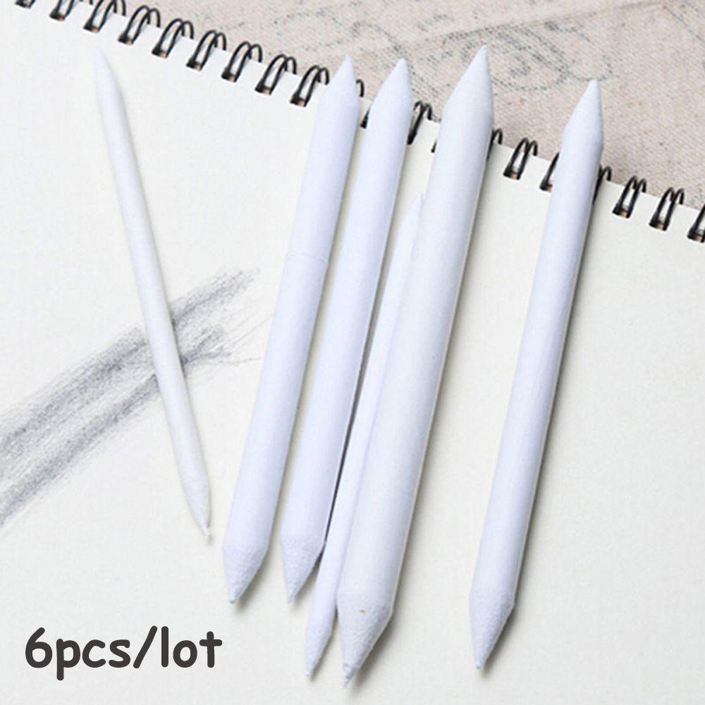6 PCS New Artist Graffiti Paint Tool Tortillon Blending Smudge Sketch Drawing Pen Sandpaper