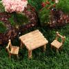 Dollhouse Accessories Garden Furniture Ornament Mini Miniature Micro Landscape Table and Chairs