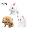 Электрическая плюшевая игрушка-животное интерактивная имитация звука виляния хвоста ходячая собака кошка кролик игрушка для малышей мальчики девочки обучающая ползающая игрушка-животное