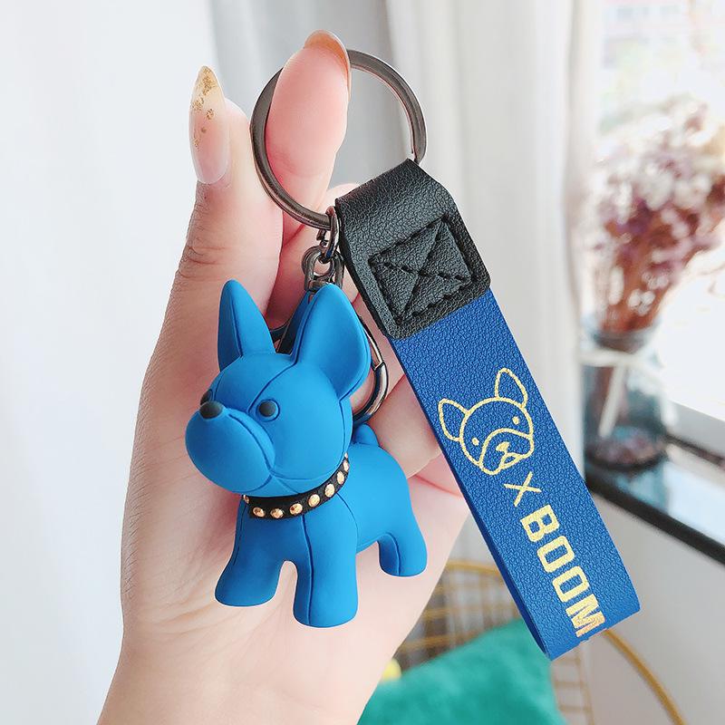 Exquisite Cute French Bulldog Puppy Keychain - Unisex Accessory for Bags