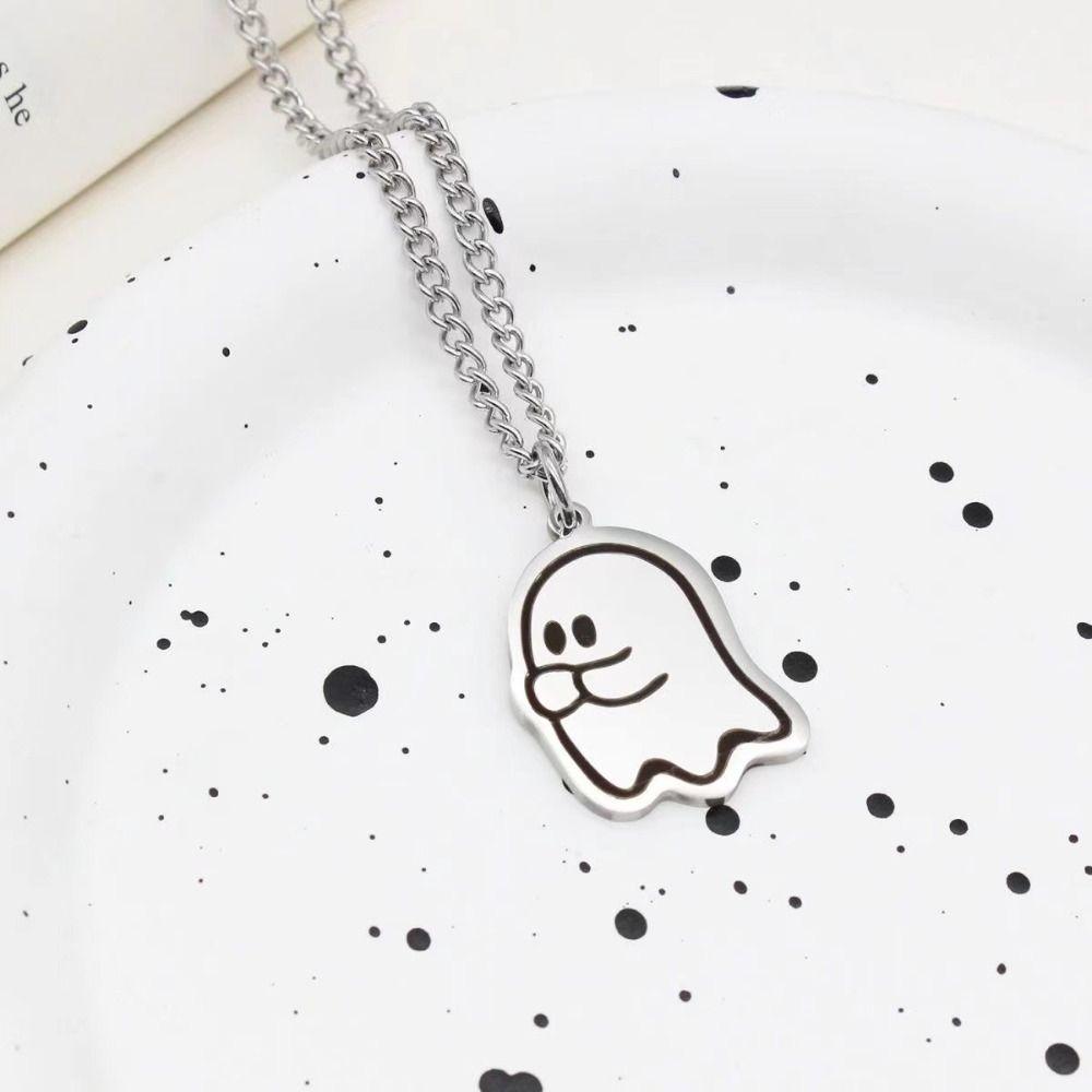 Halloween Couple Necklace Finger Heart Lover Neckchian Fashion Ghostes Pendant Jewelry Gift