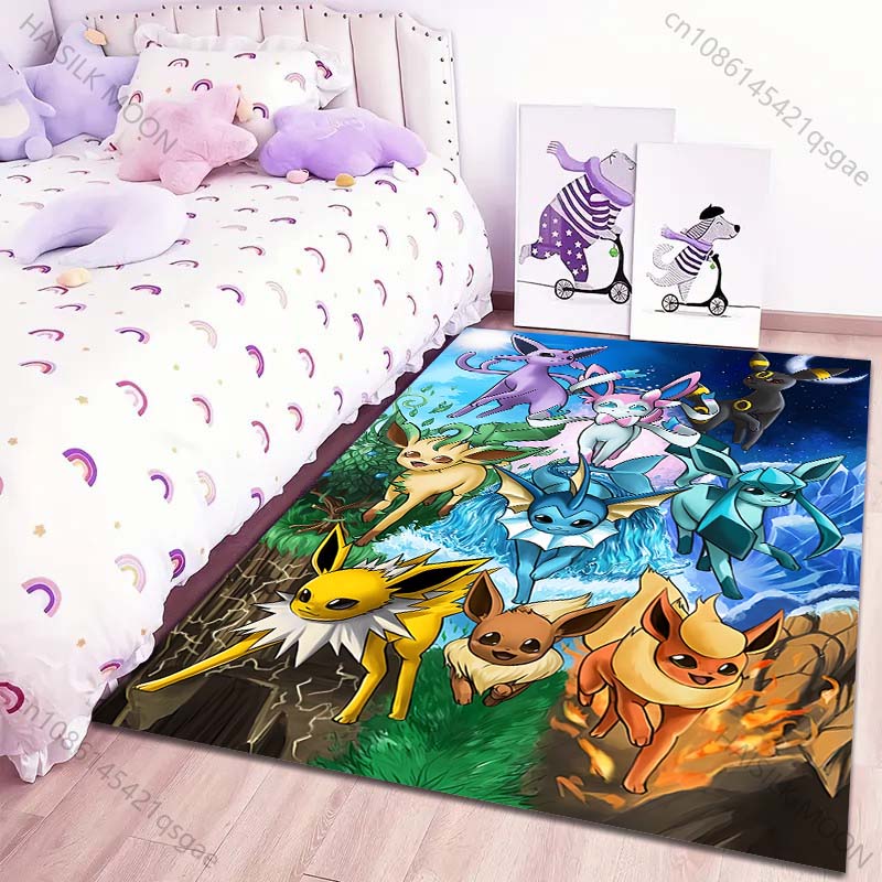 Классические 17 стилей P-Pokemon Иви Мультяшные ковры Коврик для гостиной спальни прикроватного пола Ковер для зоны Декор дома Potdemiel
