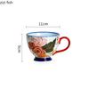 Американская керамическая кружка с креативным рисунком, расписанным вручную, чашка для завтрака, кофейная кружка, чашка для сока, чашка для молока, бытовая чашка для чая, чашка для воды