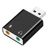 Mitas USB Внешняя звуковая карта USB-адаптер для аудио с 3,5-мм мини-джеком для выхода на наушники и входом для микрофона, компактная и легкая, 5.1ch3D