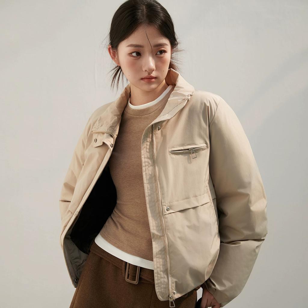 Short loose thickened pie to overcome women's commuting versatile cotton-padded jacket big fur collar tooling cotton clothes women's autumn and wi
