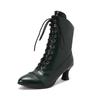 Polyurethane Autumn Winter Shoes 47 Size 48 Chelsea Boots Pointed Toe Lace Up Keep Warm Ankle Boots