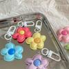 Cute Cartoon Colorful Flower Keychain Pendant Rope Decoration Mini Keychain New Bag Decoration