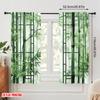 2 шт., 2D печать на ткани для штор, Бамбуковая безмятежность, Универсальный полиэстер (без удилища) Украшения для улицы для разных комнат