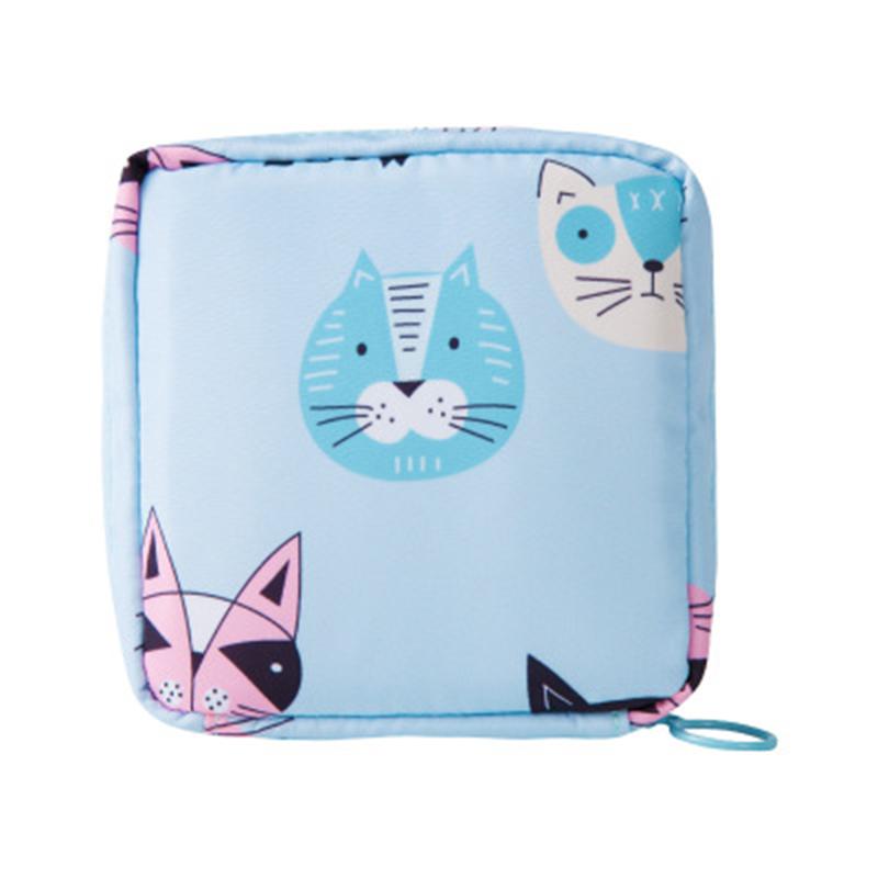 Women Portable Sanitary Napkin Tampon Storage Bag Cotton Travel Makeup Storage Bag Literary Zipper Coin Purse Sundries Storage#w