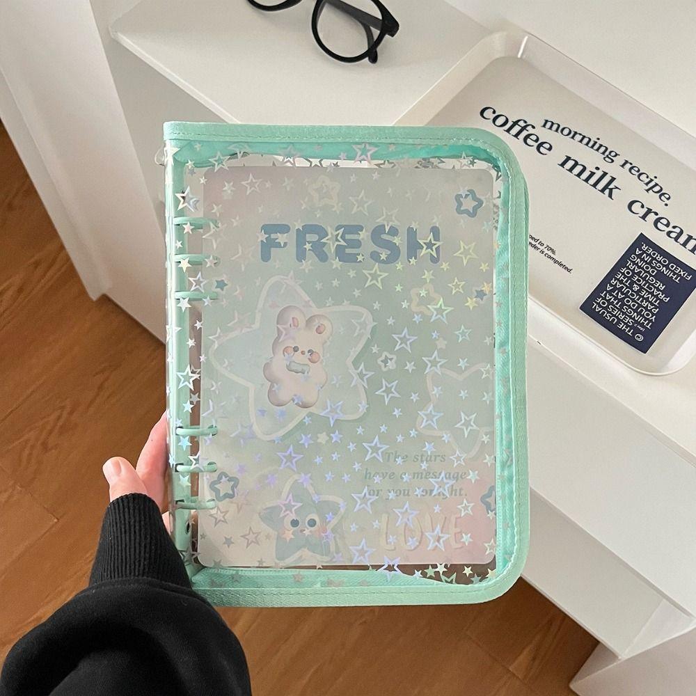 A5 Binder Photo Album Cover PVC Korea Style Photo Collect Book Cover Cute Beautiful Card Binder Pack Photo Card Collection