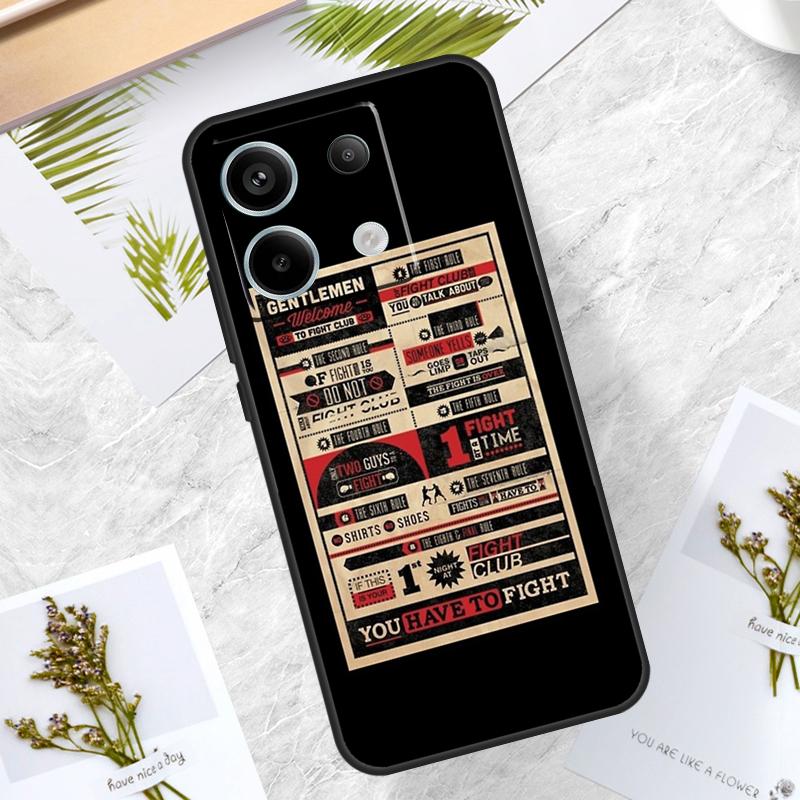 Чехол Fight Club для Xiaomi Redmi Note 13 Pro 14 12 11 10 15 Pro Plus Redmi 15C 10C 12C 13C 14C 15
