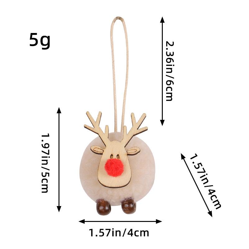 2024 New Christmas Deer Hair Ball Pendant, New Elk Felt Pendant, Holiday Christmas Tree Decoration