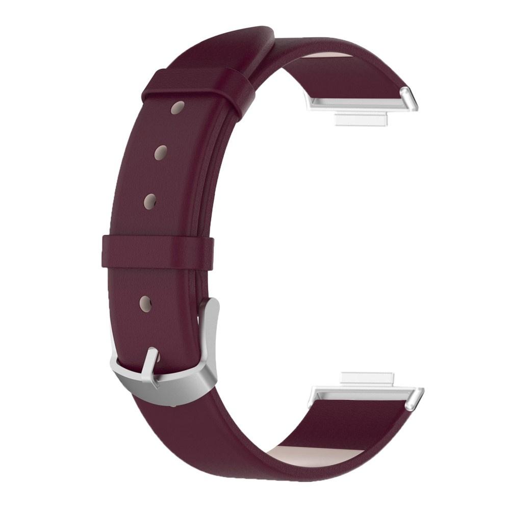 Leather Strap for Xiaomi Redmi Watch 4 / Xiaomi Smart Band 8 Pro / Xiaomi Smart Band 9 Pro, Burgundy