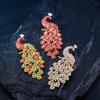 New Exquisite Fashion Peacock Brooch Temperament Elegant Women's High-end Dress Blazer Accessories Pin Corsage