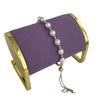 Elegant Bracelet Jewelry Display Stand Delicate Long Plush Jewelry Display for Watches and Bangles with Metal Support