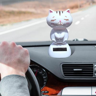Украшения на приборную панель автомобиля Солнечный качающийся кот Фигурки-болванчики для приборной панели Забавный декор для авто, стола, офиса, дома, транспортных средств, скутеров, для мужчин